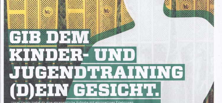Nachwuchstrainer gesucht! Nachwuchstrainer gesucht!